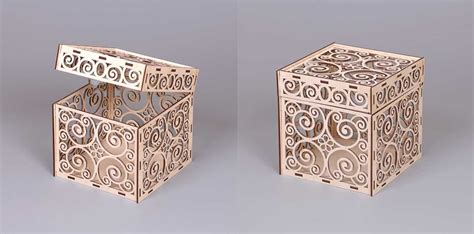 Laser Cut Decorative Box with Lid Free Vector cdr Download - 3axis.co