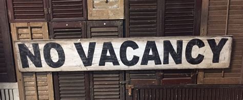 7 X 48 No Vacancy Vintage Style Sign