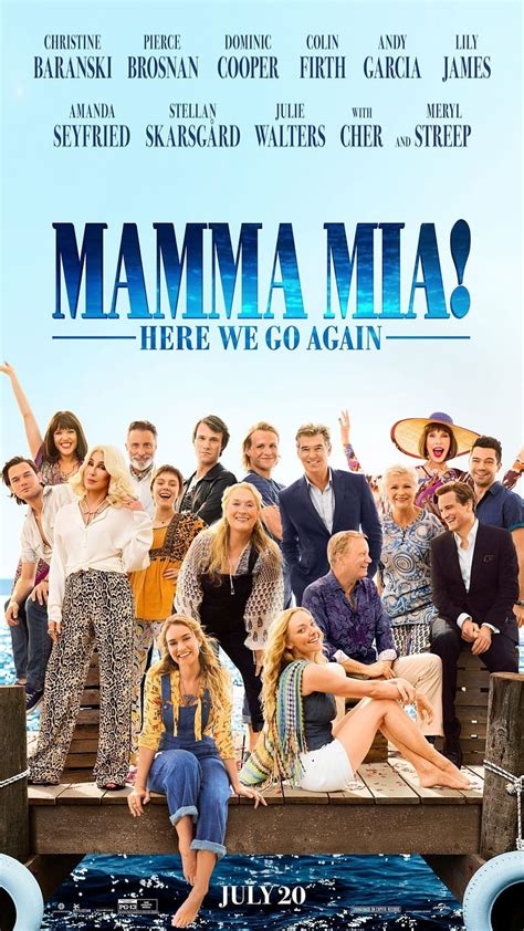 Mamma Mia 2 Mamma Mia Here We Go Again 2018 Movie Poster Comedy