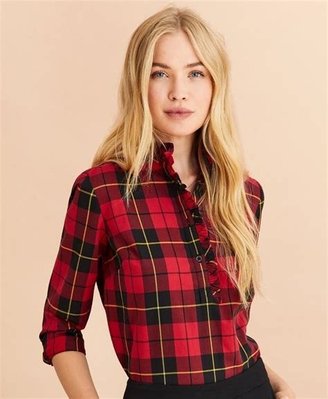 the red fleece collectionfestive tartan and feminine ruffles define this ultra cute pop over