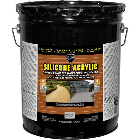 Spray silicone sealer：are all silicone sealants waterproof Dyco Silicone Acrylic 5 gal. 6560 Pearl Grey Exterior ...