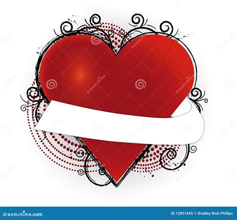 Heart With Banner Royalty Free Stock Photo Image 12851845