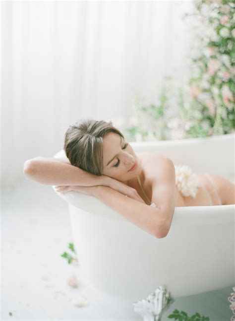 soft bridal boudoir with a milk bath the white wren