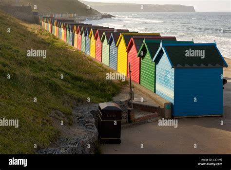 Beach Huts Whitby North Yorkshire England Stock Photo Alamy