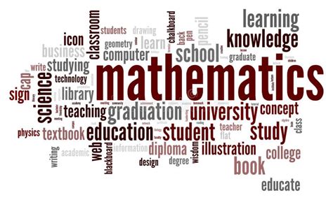 Mathematics Word Cloud Stock Illustration Illustration Of Math 124580489