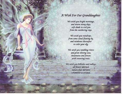 Granddaughters Are Special God Made Granddaughter Poem Angel Print
