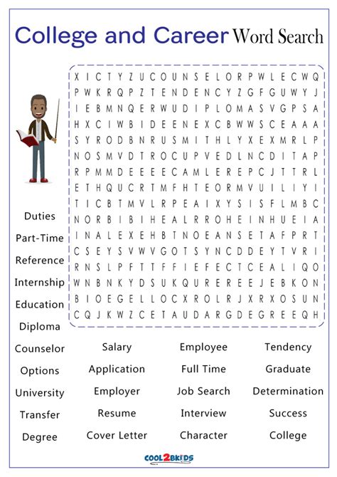 Career Word Search Printable