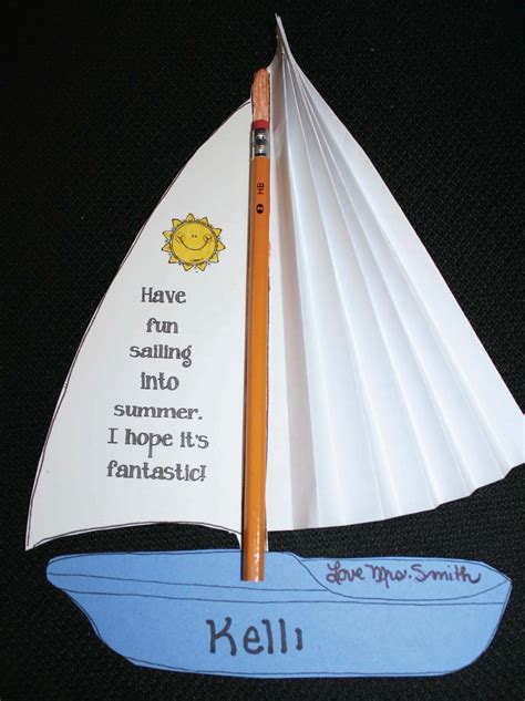 Here's a sweet way to celebrate the end of the year! Sailing into Summer or a New School Year Craft & Treat ...