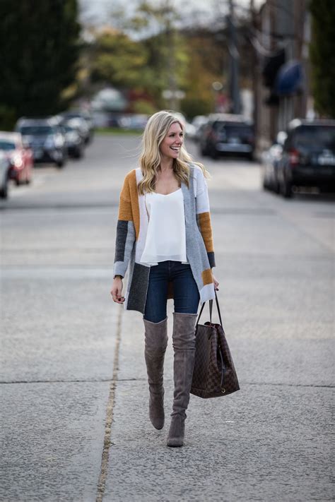 Long Colorblock Cardigan For Fall The Glamorous Gal