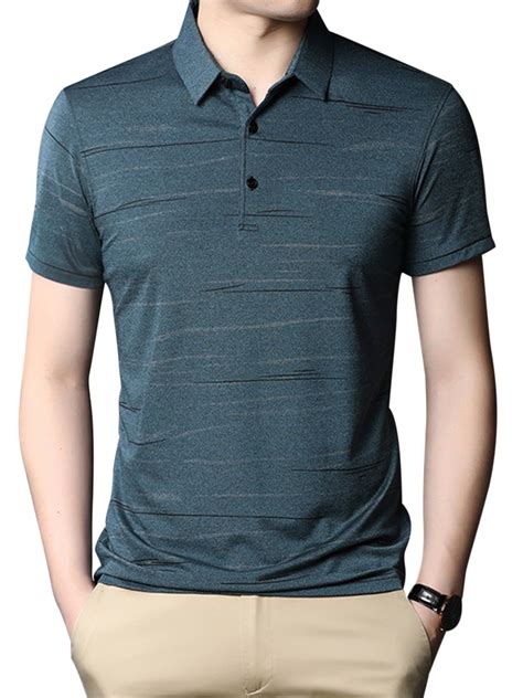 Avamo Mens Golf Polo Shirt Summer Male Casual Solid Color T Shirt