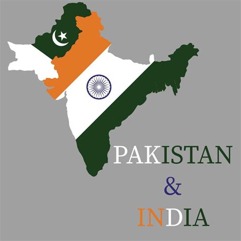Free Vector Pakistan And India Map With Flag 20543399 Vector Art At
