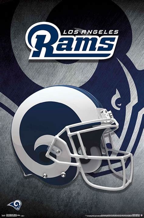 Los Angeles Rams Nfl Football Official Team Helmet Logo Poster Trends