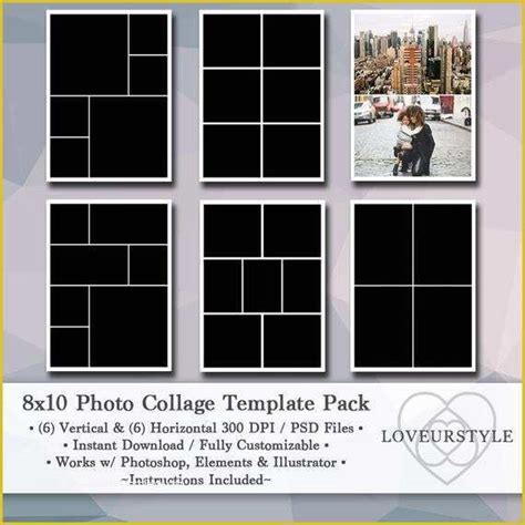 Photoshop Photo Collage Template Free Download Of 8×10 Digital Template