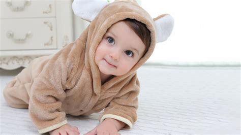 Cute Baby Boy Child Is Wearing Brown Bunny Dress Hd Cute Wallpapers