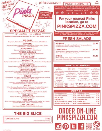 50 off pink s pizza coupons and promo deals houston tx