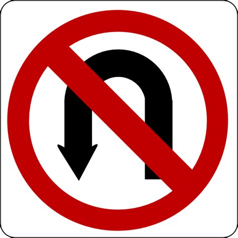 There is a $20 fee for this service. No U Turn Sign Clip Art at Clker.com - vector clip art ...