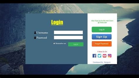 Signinsignup Gui Form Using Tkinter In Python Vrogue
