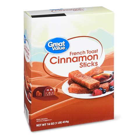 Great Value Cinnamon French Toast Sticks 16 Oz 20 Ct Frozen