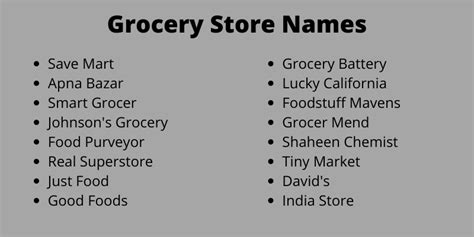 502 Creative Grocery Store Names Ideas And Suggestions