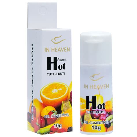 In Heaven Gel Comestível Tutti Frutti Hot 10g Intt Sex Shop Loja Pimenta