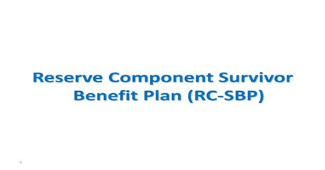 Reserve Component Survivor Benefit Plan Rc Sbp · Spouses Concurrence