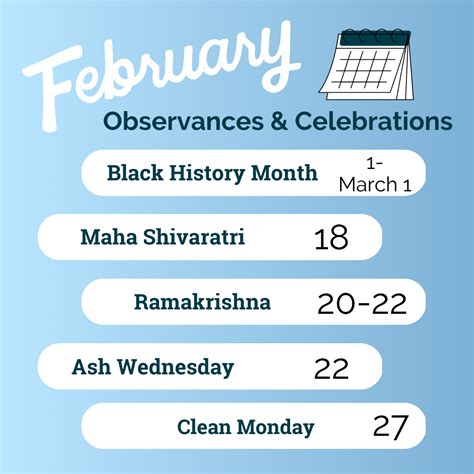 February Observances And Celebrations Department Of Health Sciences
