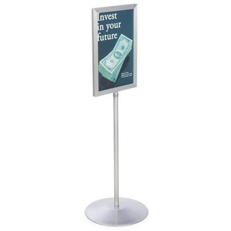 Pedestal Sign Holder Stand With Telescoping Post Double Sided Poster