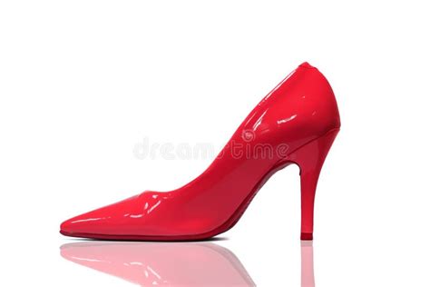 Isolated Red High Heel Shoe Stock Photo Image Of Isolated Shiny