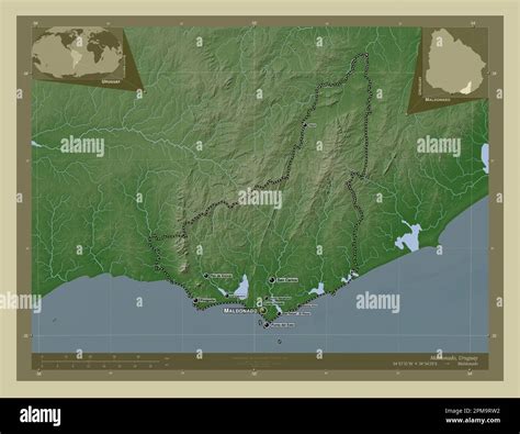 Maldonado Department Of Uruguay Elevation Map Colored In Wiki Style