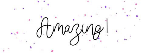 Black Amazing Cursive Word On A White Background With Colorful Splashes