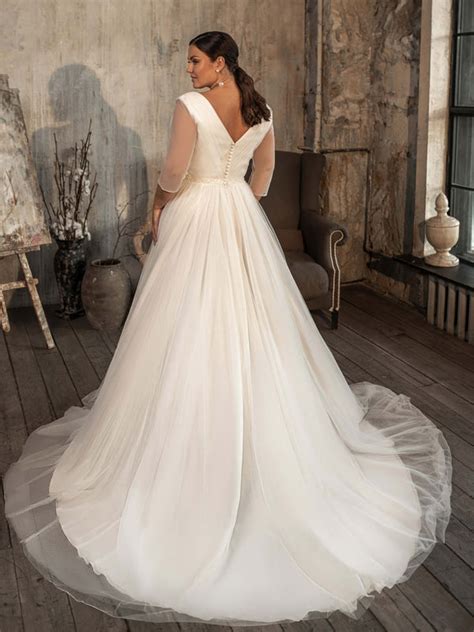 Cw574 Plus Size Simple A Line Bridal Dress Nirvanafourteen
