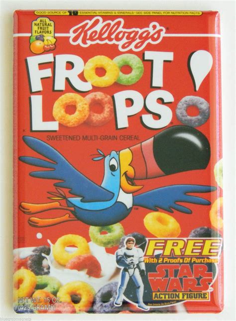 Froot Loops Fridge Magnet Cereal Box Toucan Sam Fruit Magnets