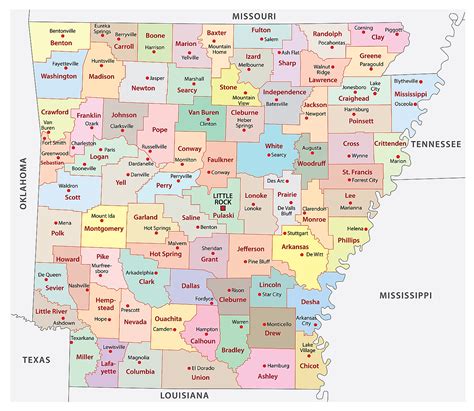 State And County Maps Of Arkansas