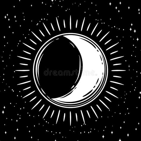 Bohemian Moon And Sun Hand Drawn Zentangle Moon And Sun For Adult