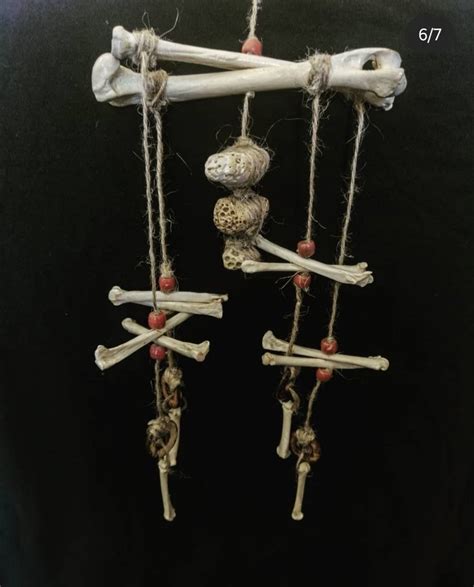 Shamanic Wind Chime Bone Crafts Oddities Decor Magick Crafts