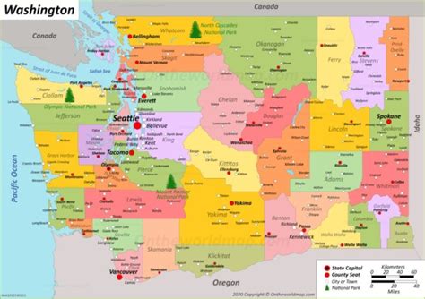 Washington State Map With Cities And Counties Mithovas Blog