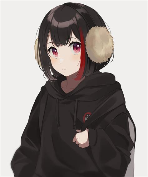 Safebooru 1girl Bang Dream Bangs Black Hair Black Hoodie Bob Cut