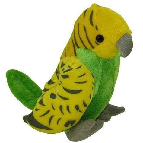 Fiesta Toys Greenyellow Parakeet Bird 6 Inches Stuffed Animal My