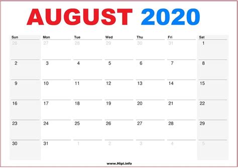 August 2022 Calendar Printable Free Calendars Printable Free