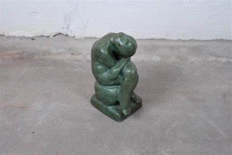 Bornholm Ceramics Figure By L Hjorth The Mourning Woman At 1stdibs