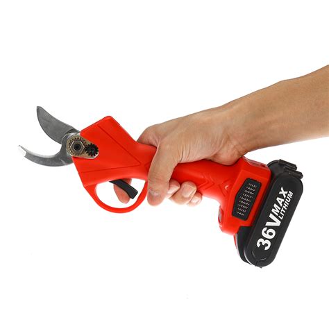 V Mm Cordless Electric Pruning Shears Mah Rechargeable Branch Scissor Cutter With