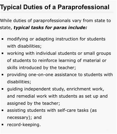 Teaching Assistant Job Description Special Needs