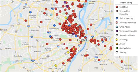 2019 St Louis Area Homicide Map