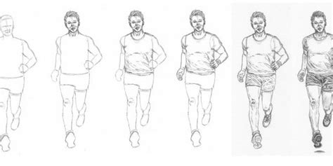 How To Draw A Man Running Lets Draw People Running Art Drawing