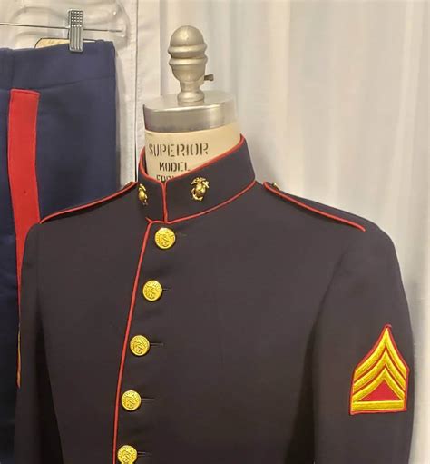 Vintage Ww2 Marines Dress Blues Uniform Complete With Collar Etsy