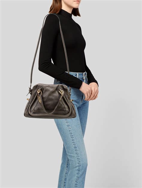 Chloé Paraty Leather Handle Bag Handle Bags Handbags The Realreal