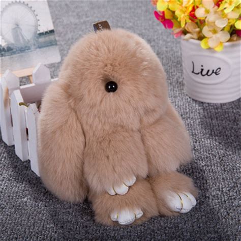 Buy Super Cute Soft Fluffy Bunny Rabbit Plush Pendant