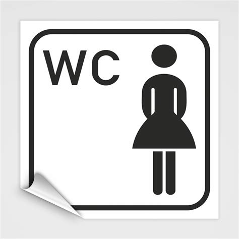 Piktogramm mann frau zeichen symbole, toilettenschild oder toilette symbol vektor. WC Hinweisschild, Damen WC Piktogramm1 aufkleber weiß