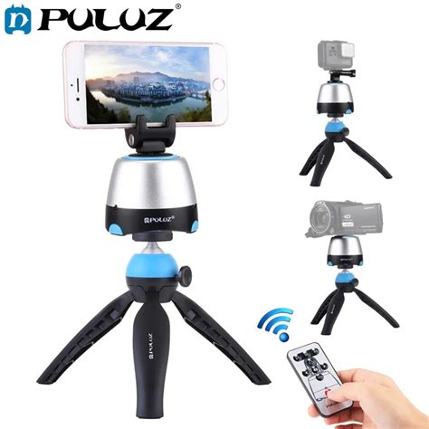 PULUZ Electronic Degree Rotation Panoramic Head With Remote Controller Tripod Mount Phone
