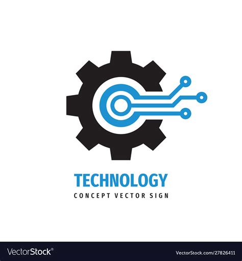 Digital Tech Business Logo Template Royalty Free Vector